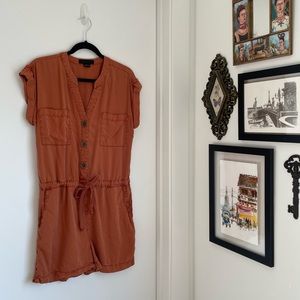 Sanctuary Rust Orange Utility Romper